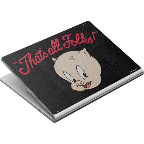 Looney Tunes Porky Pig Thats All Folks Surface Book Skin