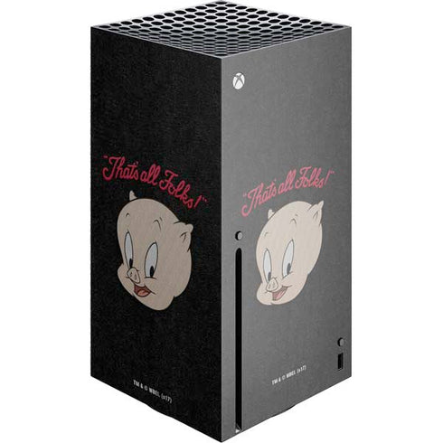 Looney Tunes Porky Pig Thats All Folks Xbox Series X Skins