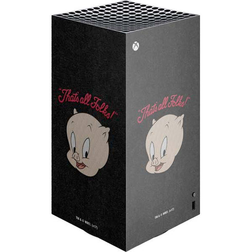 Looney Tunes Porky Pig Thats All Folks Xbox Series X Skins