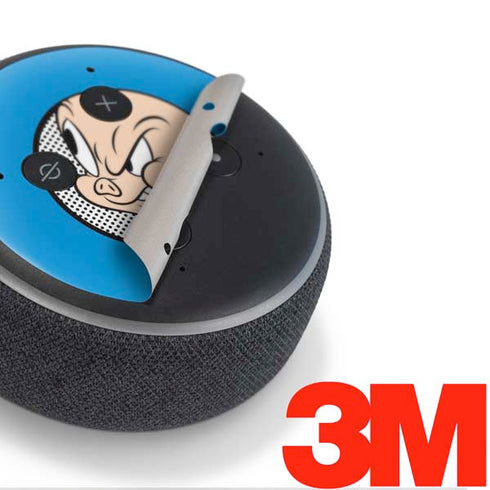 Looney Tunes Porky Pig Two Circles Amazon Echo Dot Skin