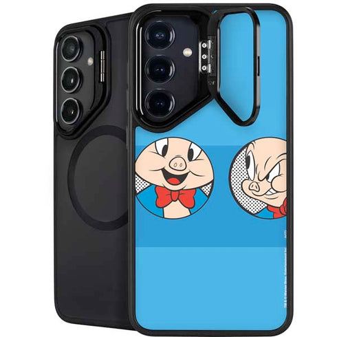 Looney Tunes Porky Pig Two Circles Galaxy S25 Kickstand Case