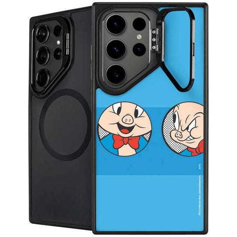 Looney Tunes Porky Pig Two Circles Galaxy S24 Ultra Kickstand Case
