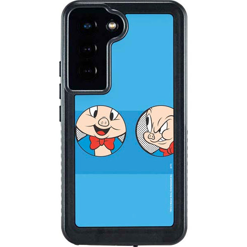 Looney Tunes Porky Pig Two Circles Galaxy S24 Waterproof Case
