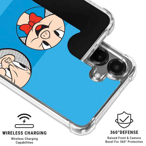 Looney Tunes Porky Pig Two Circles Galaxy S26 Plus Clear Case