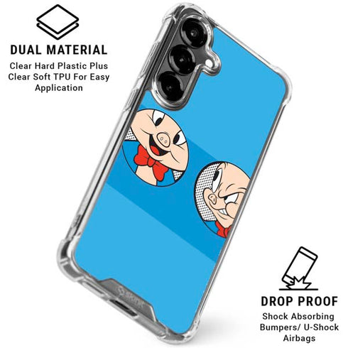 Looney Tunes Porky Pig Two Circles Galaxy S26 Plus Clear Case