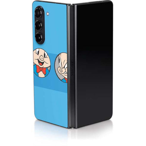 Looney Tunes Porky Pig Two Circles Galaxy Z Fold5 5G Skin