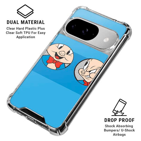 Looney Tunes Porky Pig Two Circles Google Pixel 10 Clear Case