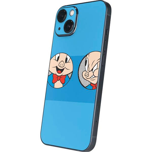 Looney Tunes Porky Pig Two Circles iPhone 15 Skin