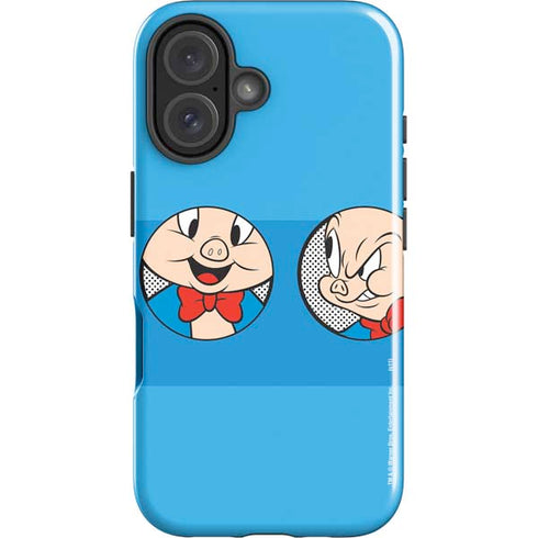 Looney Tunes Porky Pig Two Circles iPhone 16 Plus Impact Case