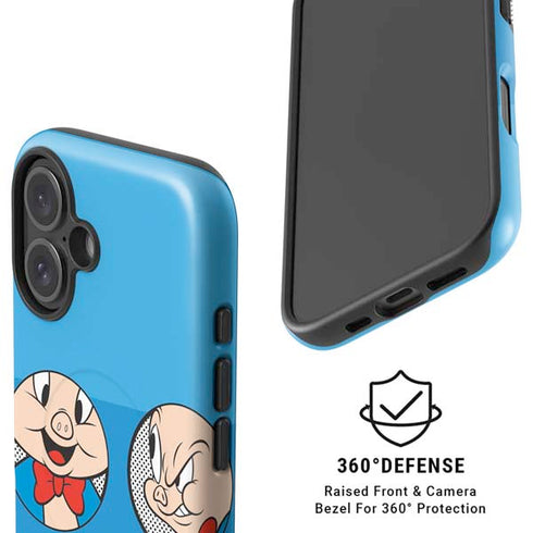 Looney Tunes Porky Pig Two Circles iPhone 16 Plus Magsafe Impact Case