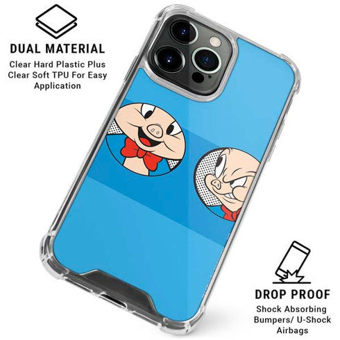 Looney Tunes Porky Pig Two Circles iPhone 16 Pro Clear Case