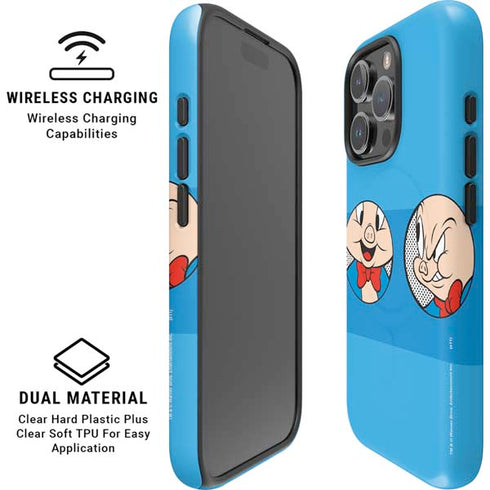 Looney Tunes Porky Pig Two Circles iPhone 16 Pro Magsafe Impact Case