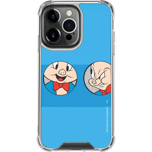 Looney Tunes Porky Pig Two Circles iPhone 16 Pro Max Clear Case