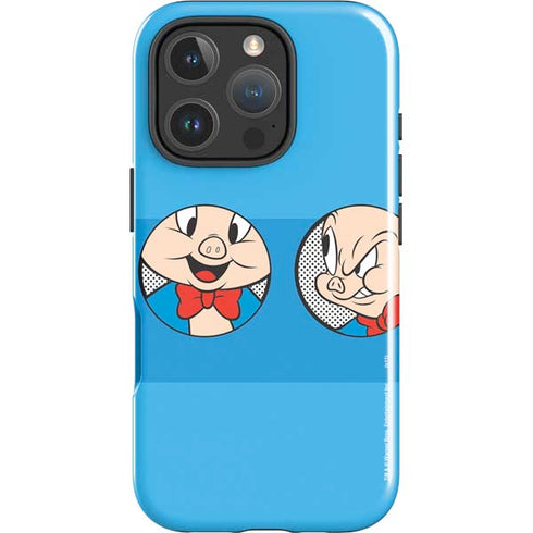 Looney Tunes Porky Pig Two Circles iPhone 16 Pro Max Impact Case