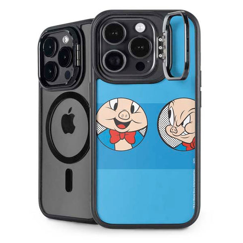 Looney Tunes Porky Pig Two Circles iPhone 16 Pro Max Kickstand Case