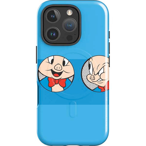 Looney Tunes Porky Pig Two Circles iPhone 16 Pro Max Magsafe Impact Case