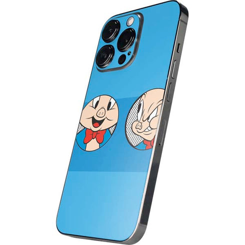 Looney Tunes Porky Pig Two Circles iPhone 16 Pro Skin
