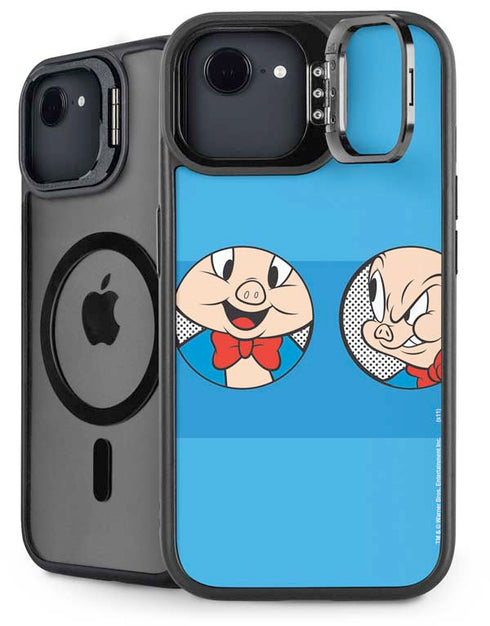 Looney Tunes Porky Pig Two Circles iPhone 16e Kickstand Case