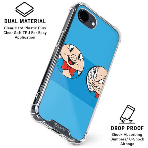 Looney Tunes Porky Pig Two Circles iPhone 16e Clear Case