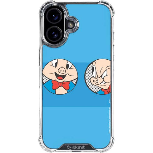 Looney Tunes Porky Pig Two Circles iPhone 17 Clear Case