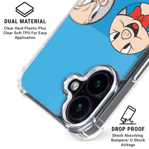 Looney Tunes Porky Pig Two Circles iPhone 17 Clear Case