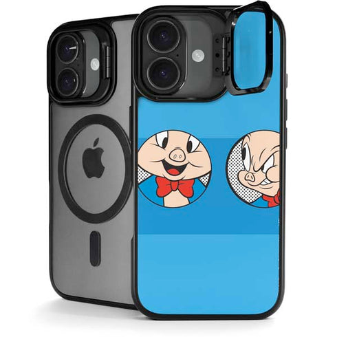Looney Tunes Porky Pig Two Circles iPhone 17 Kickstand Case
