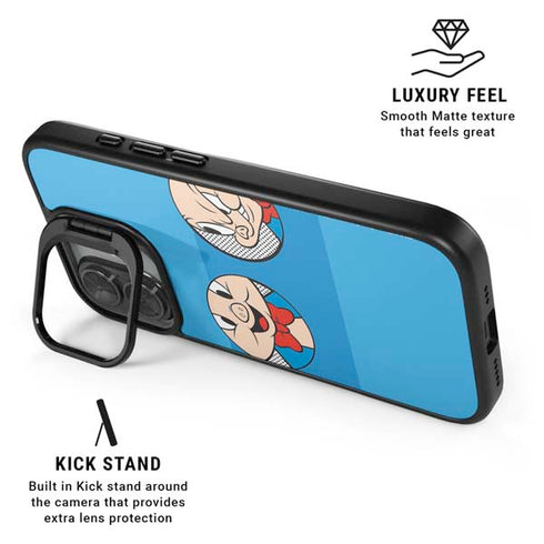 Looney Tunes Porky Pig Two Circles iPhone 17 Kickstand Case