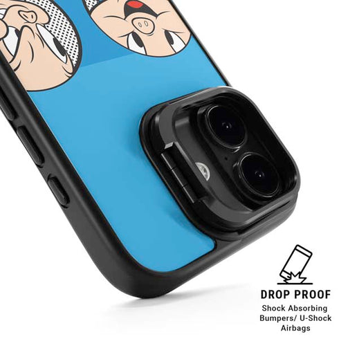 Looney Tunes Porky Pig Two Circles iPhone 17 Kickstand Case