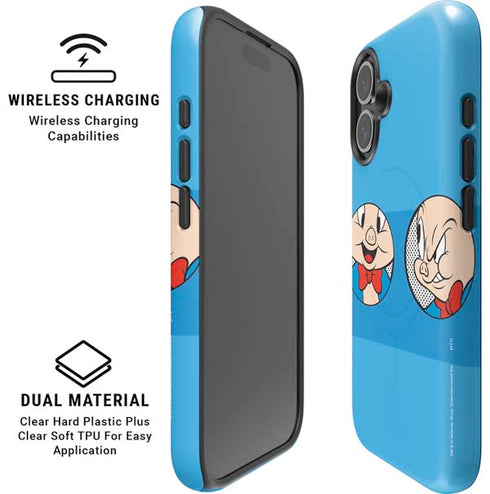 Looney Tunes Porky Pig Two Circles iPhone 17 Magsafe Impact Case