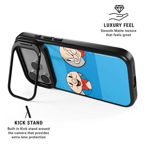 Looney Tunes Porky Pig Two Circles iPhone 17 Pro Kickstand Case