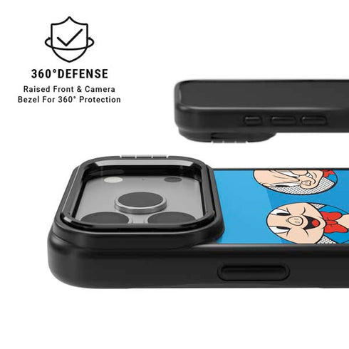 Looney Tunes Porky Pig Two Circles iPhone 17 Pro Kickstand Case