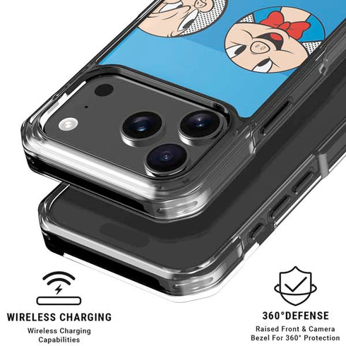 Looney Tunes Porky Pig Two Circles iPhone 18 Pro Clear Case