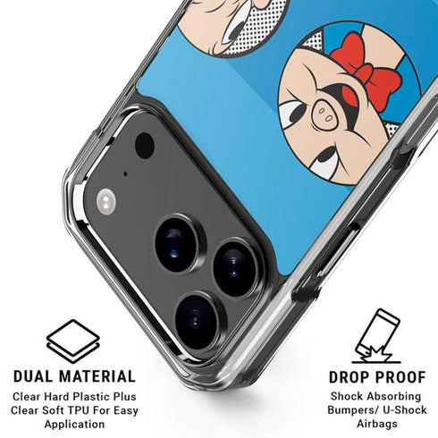Looney Tunes Porky Pig Two Circles iPhone 18 Pro Clear Case