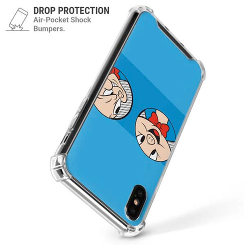 Looney Tunes Porky Pig Two Circles iPhone X/XS Clear Case