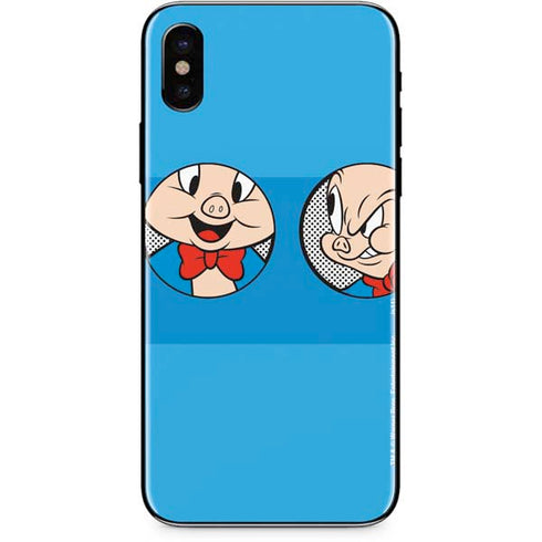 Looney Tunes Porky Pig Two Circles iPhone XS Max Skin