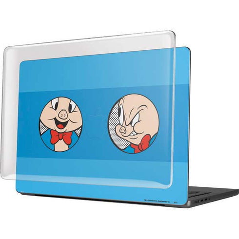 Looney Tunes Porky Pig Two Circles MacBook Pro 14in (2021-24) Case plus Skin
