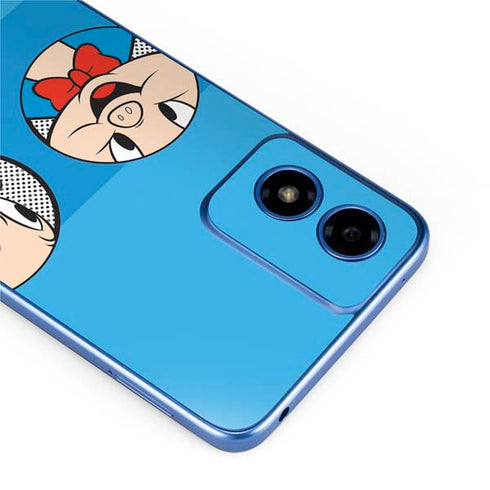 Looney Tunes Porky Pig Two Circles Moto G Play 4G (2024) Skin