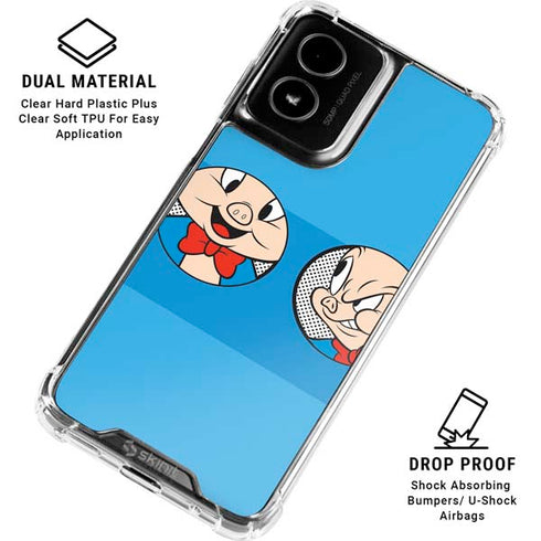 Looney Tunes Porky Pig Two Circles Moto G Power 5G (2024) Clear Case