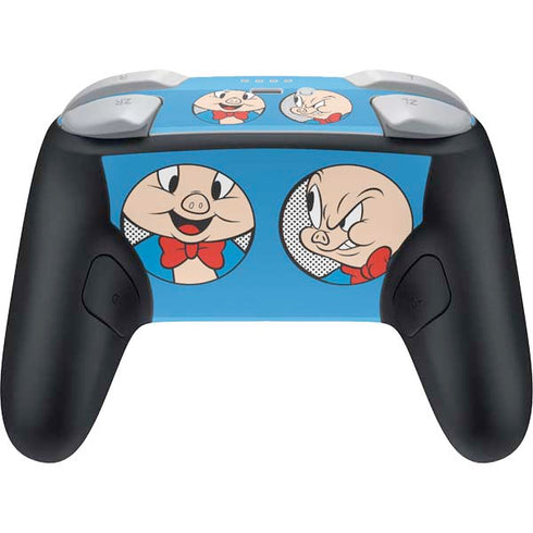 Looney Tunes Porky Pig Two Circles Nintendo Switch 2 (2025) Pro Controller Skin