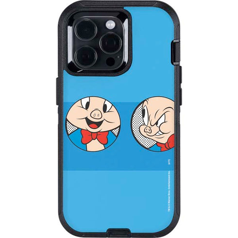 Looney Tunes Porky Pig Two Circles Otterbox Defender iPhone Skin