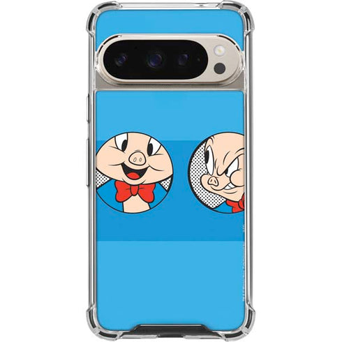 Looney Tunes Porky Pig Two Circles Pixel 9/9 Pro Clear Case