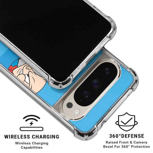 Looney Tunes Porky Pig Two Circles Pixel 9/9 Pro Clear Case