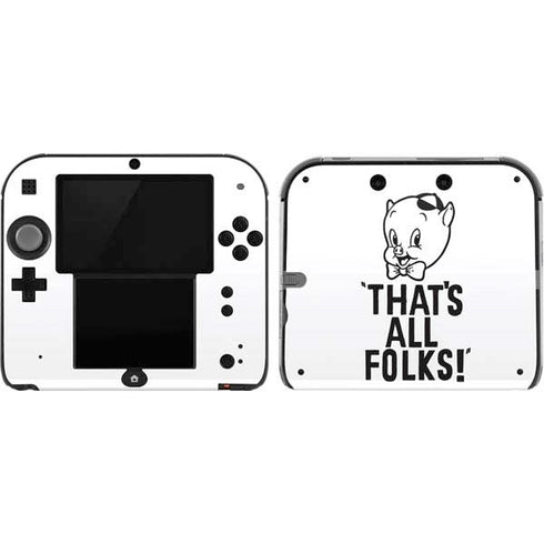 Looney Tunes Porky Thats All Folks Grid Nintendo 2DS Skin