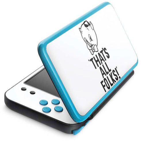 Looney Tunes Porky Thats All Folks Grid Nintendo 2DS XL (2017) Skin