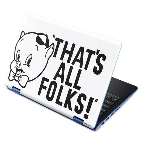 Looney Tunes Porky Thats All Folks Grid Aspire R11 11.6in Skin