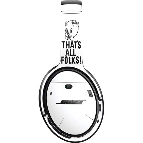 Looney Tunes Porky Thats All Folks Grid Bose QuietComfort 35 II Headphones Skin