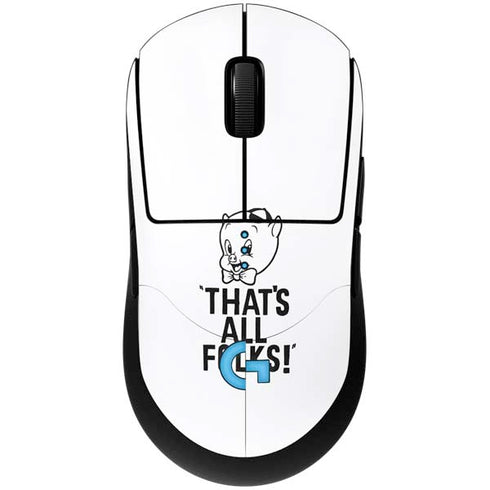 Looney Tunes Porky Thats All Folks Grid G Pro Wireless Gaming Mouse Skin