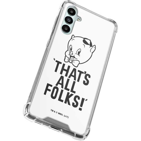 Looney Tunes Porky Thats All Folks Grid Gabb Phone 4 Clear Case