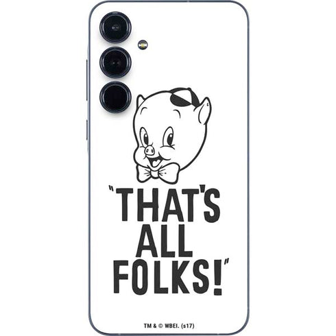 Looney Tunes Porky Thats All Folks Grid Galaxy A35 5G Skin