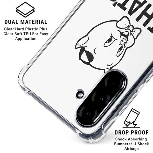 Looney Tunes Porky Thats All Folks Grid Galaxy A36 5G Clear Case